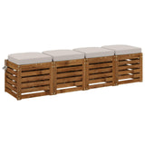Vidaxl 4-delige zitkussens soest 4 pcs 100% polyester wit