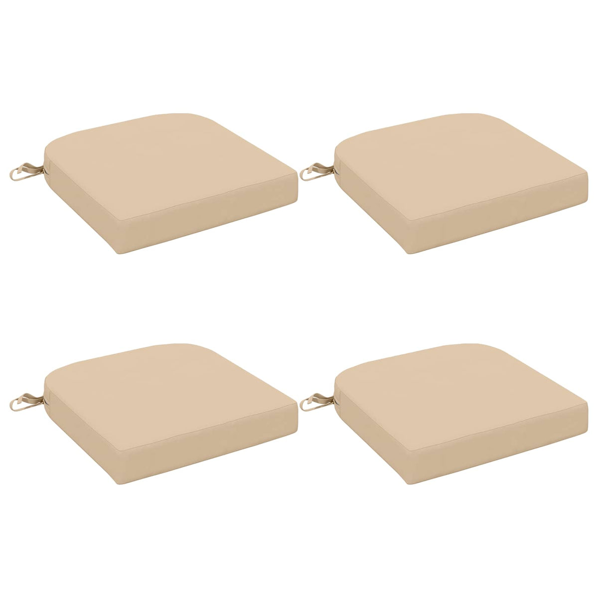 Vidaxl 4-delige zitkussens soest 4 st 100% polyester crèmekleurig