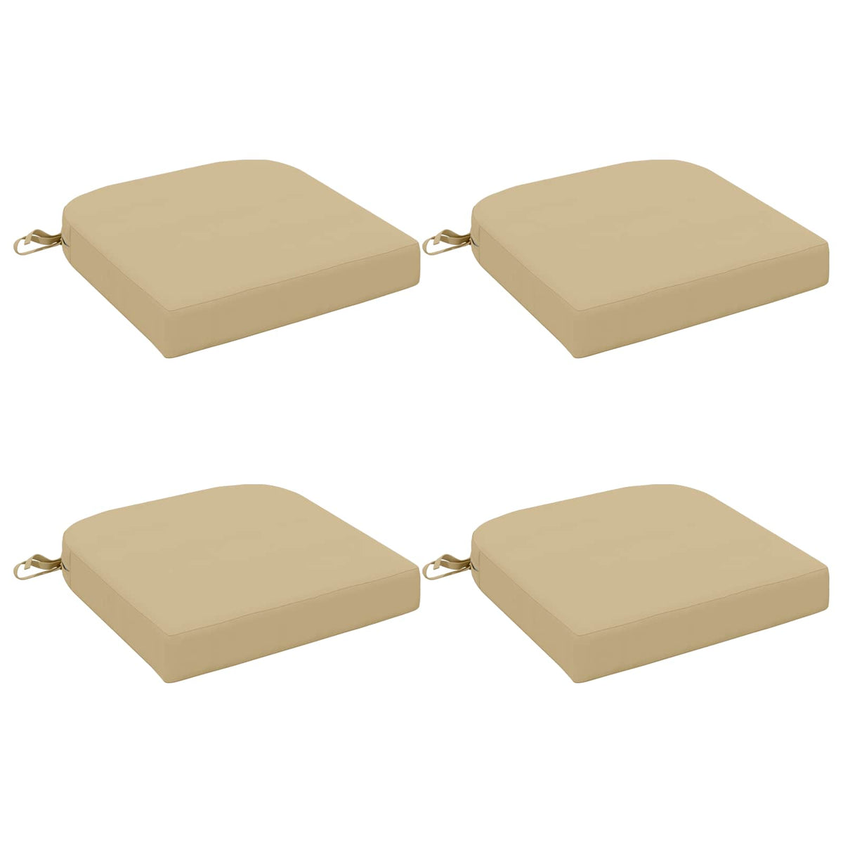 Vidaxl 4-delige zitkussens soest 4 pcs 100% polyester beige