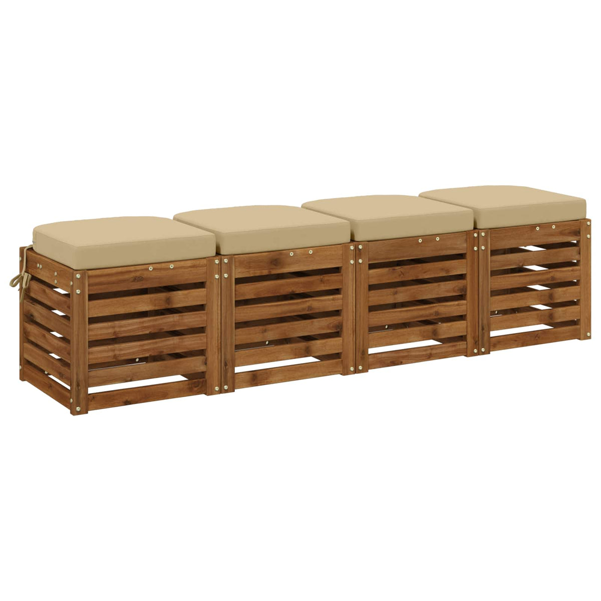 Vidaxl 4-delige zitkussens soest 4 pcs 100% polyester beige