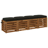 Vidaxl 4-delige zitkussens soest 4 st 100% polyester zwart