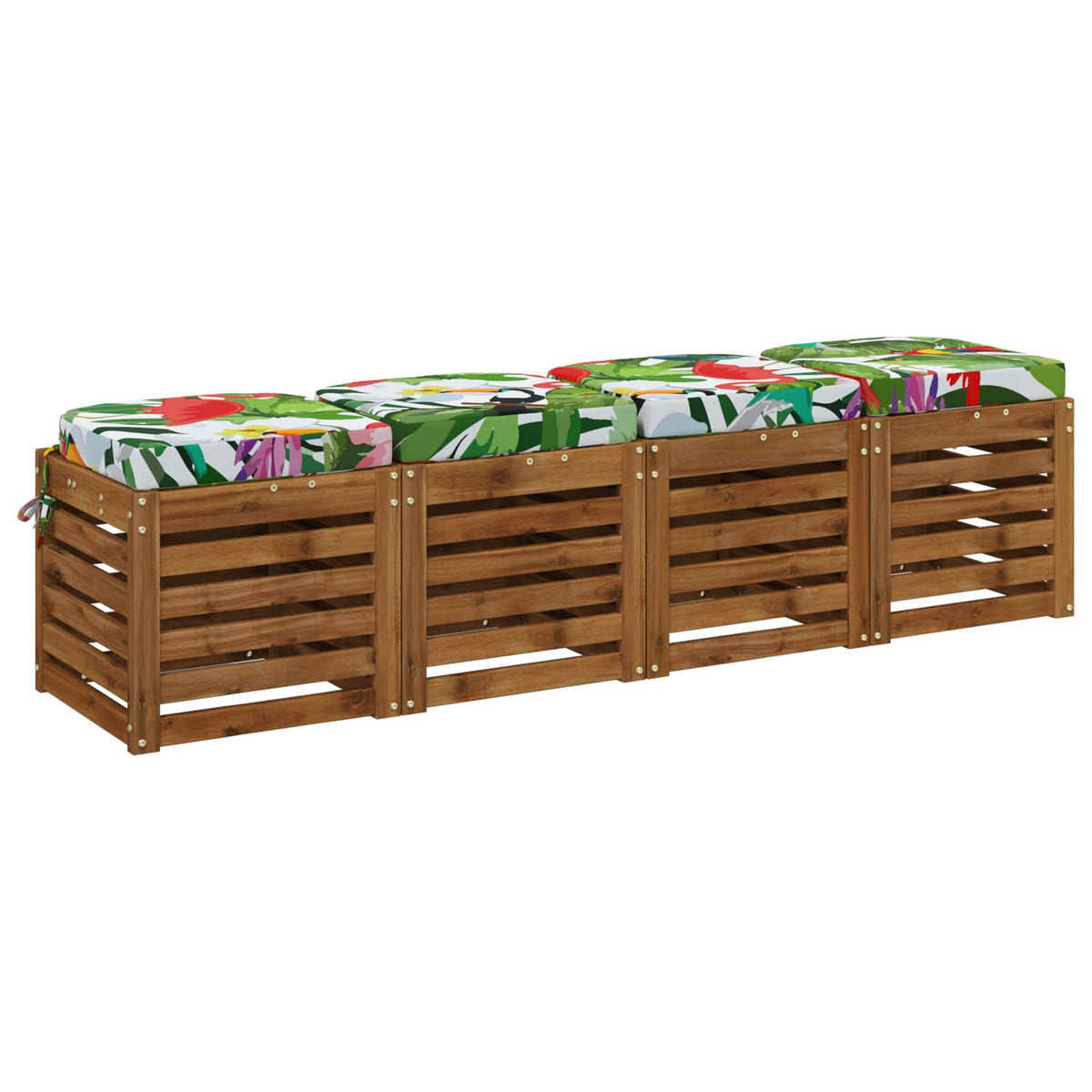 Vidaxl 4-delige zitkussens soest 4 pcs 100% polyester meerkleurig
