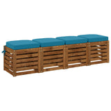 Vidaxl 4-delige zitkussens soest 4 pcs 100% polyester lichtblauw
