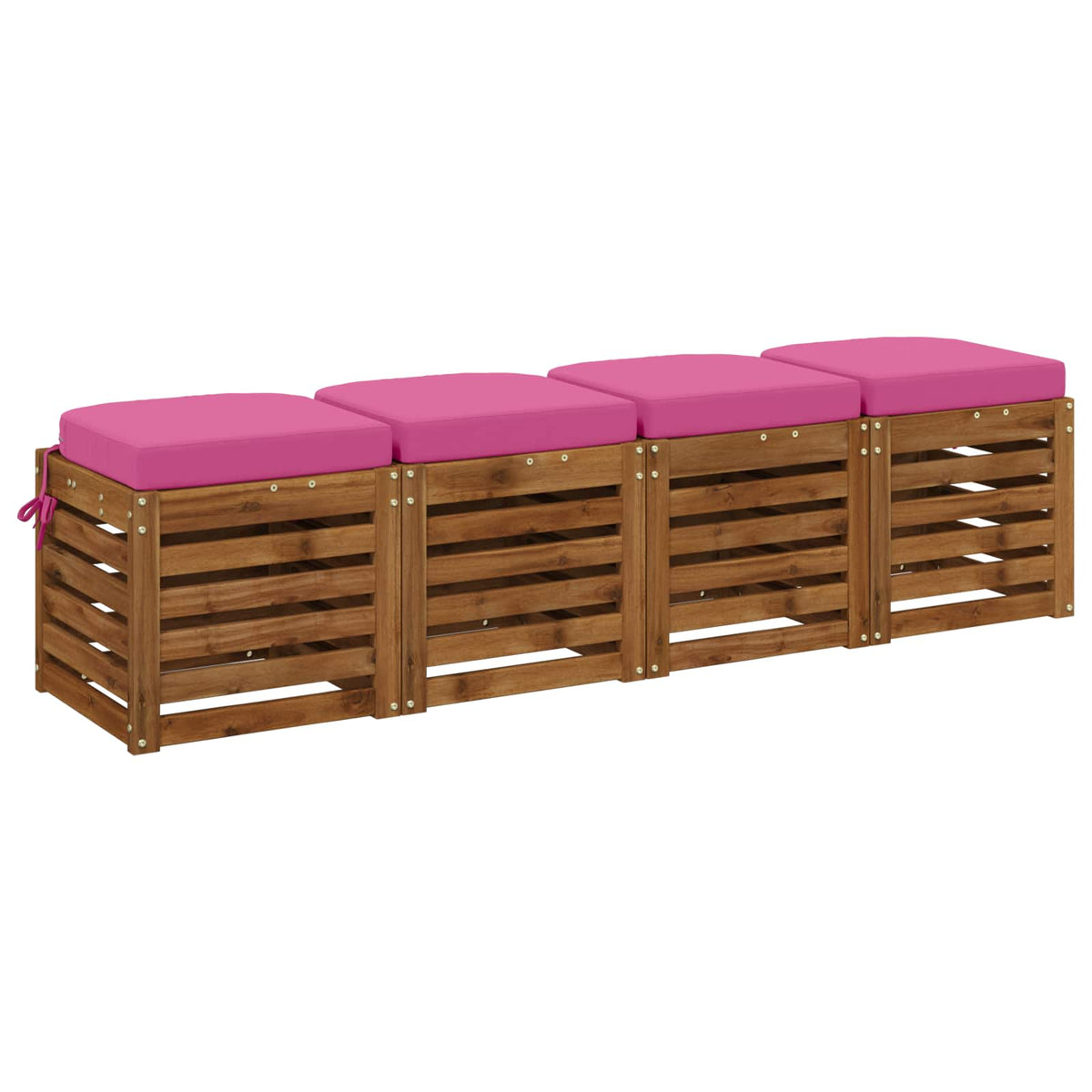 Vidaxl 4-delige zitkussens soest 4 pcs 100% polyester roze