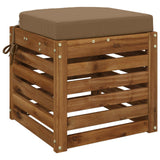 Vidaxl 1-delig zitkussen soest 100% polyester taupe 45 x 45 x 7 cm
