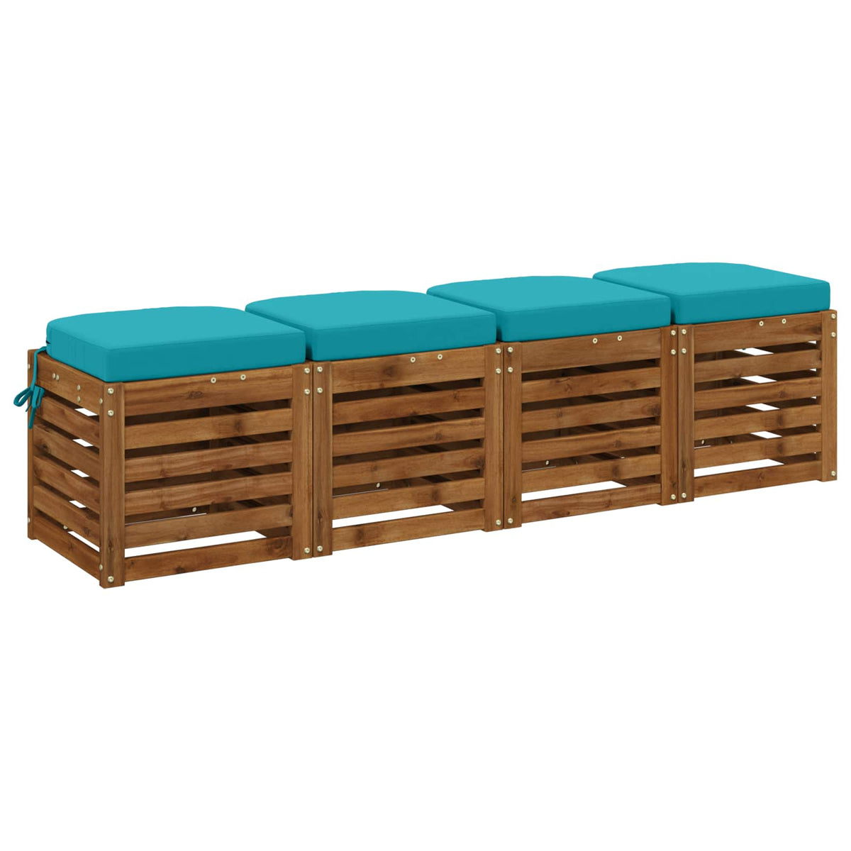 Vidaxl 4-delige zitkussens soest 4 pcs 100% polyester turquoise