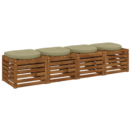 Vidaxl 4-piece zitkussens 4 st 100% polyester lichtgroen