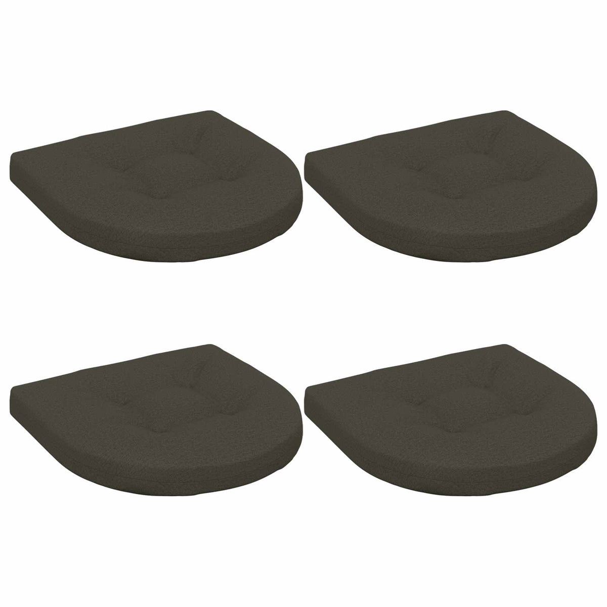 Vidaxl 4-piece zitkussens 4 st 100% polyester antraciet 40 x 40 x 5 cm