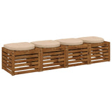 Vidaxl 4-piece zitkussens 4 st 100% polyester crèmekleurig