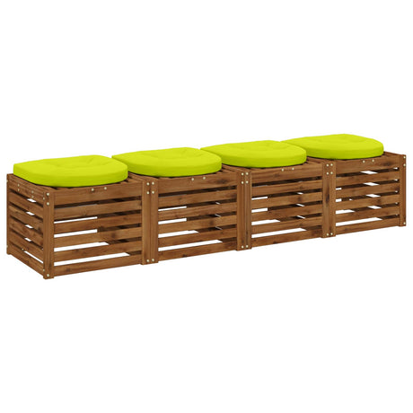 Vidaxl 4-piece zitkussens 4 st 100% polyester helder groen