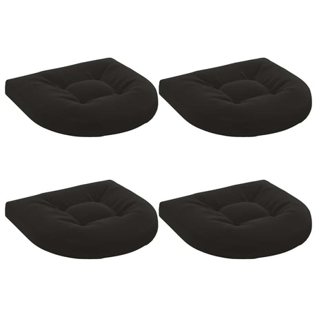 Vidaxl 4-piece zitkussens 4 st 100% polyester zwart 40 x 40 x 5 cm