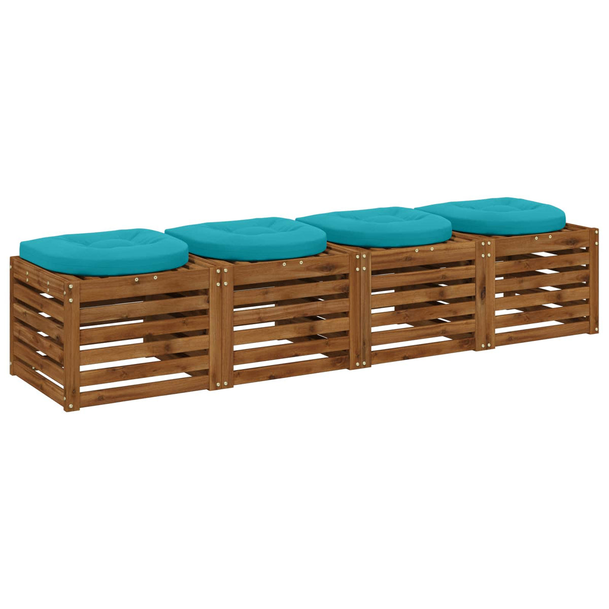 Vidaxl 4-piece zitkussens 4 st 100% polyester turquoise 40 x 40 x 5 cm