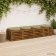 Vidaxl 4-piece zitkussens 4 st 100% polyester lichtgroen