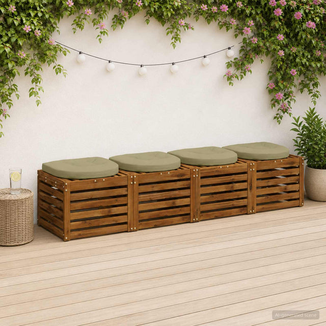 Vidaxl 4-piece zitkussens 4 st 100% polyester lichtgroen