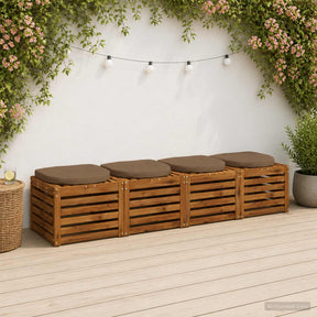 Vidaxl 4-piece zitkussens 4 st 100% polyester taupe 40 x 40 x 5 cm