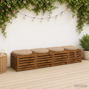 Vidaxl 4-piece zitkussens 4 st 100% polyester zand 45 x 45 x 5 cm