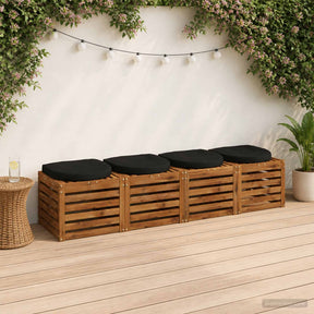 Vidaxl 4-piece zitkussens 4 st 100% polyester zwart 40 x 40 x 5 cm