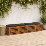 Vidaxl 4-piece zitkussens 4 st 100% polyester antraciet 40 x 40 x 5 cm