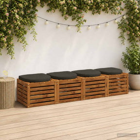 Vidaxl 4-piece zitkussens 4 st 100% polyester antraciet 40 x 40 x 5 cm