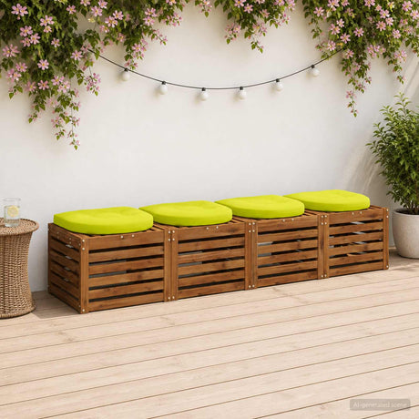 Vidaxl 4-piece zitkussens 4 st 100% polyester helder groen