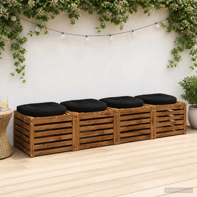 Vidaxl 4-piece zitkussens 4 st 100% polyester zwart 40 x 40 x 5 cm