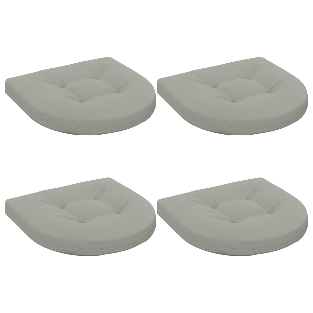 Vidaxl 4-piece zitkussens 4 st 100% polyester grijs 45 x 45 x 5 cm