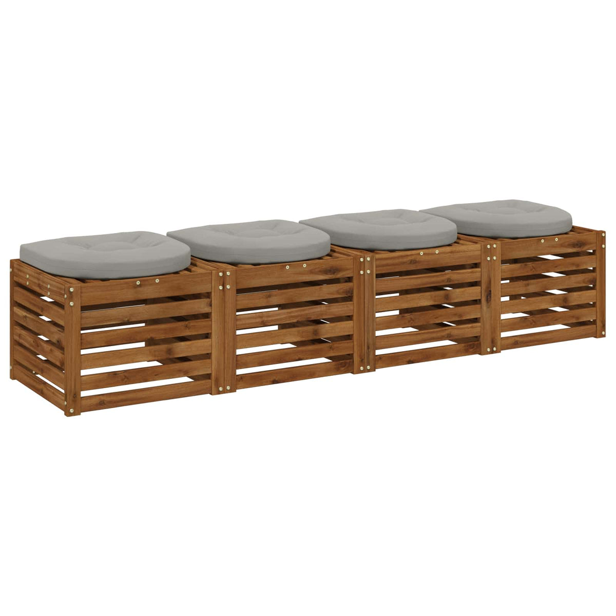 Vidaxl 4-piece zitkussens 4 st 100% polyester grijs 45 x 45 x 5 cm