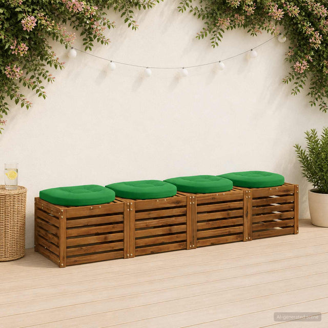 Vidaxl 4-piece zitkussens 4 st 100% polyester groen 40 x 40 x 5 cm