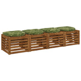 Vidaxl 4-piece zitkussens 4 st 100% polyester bladontwerp