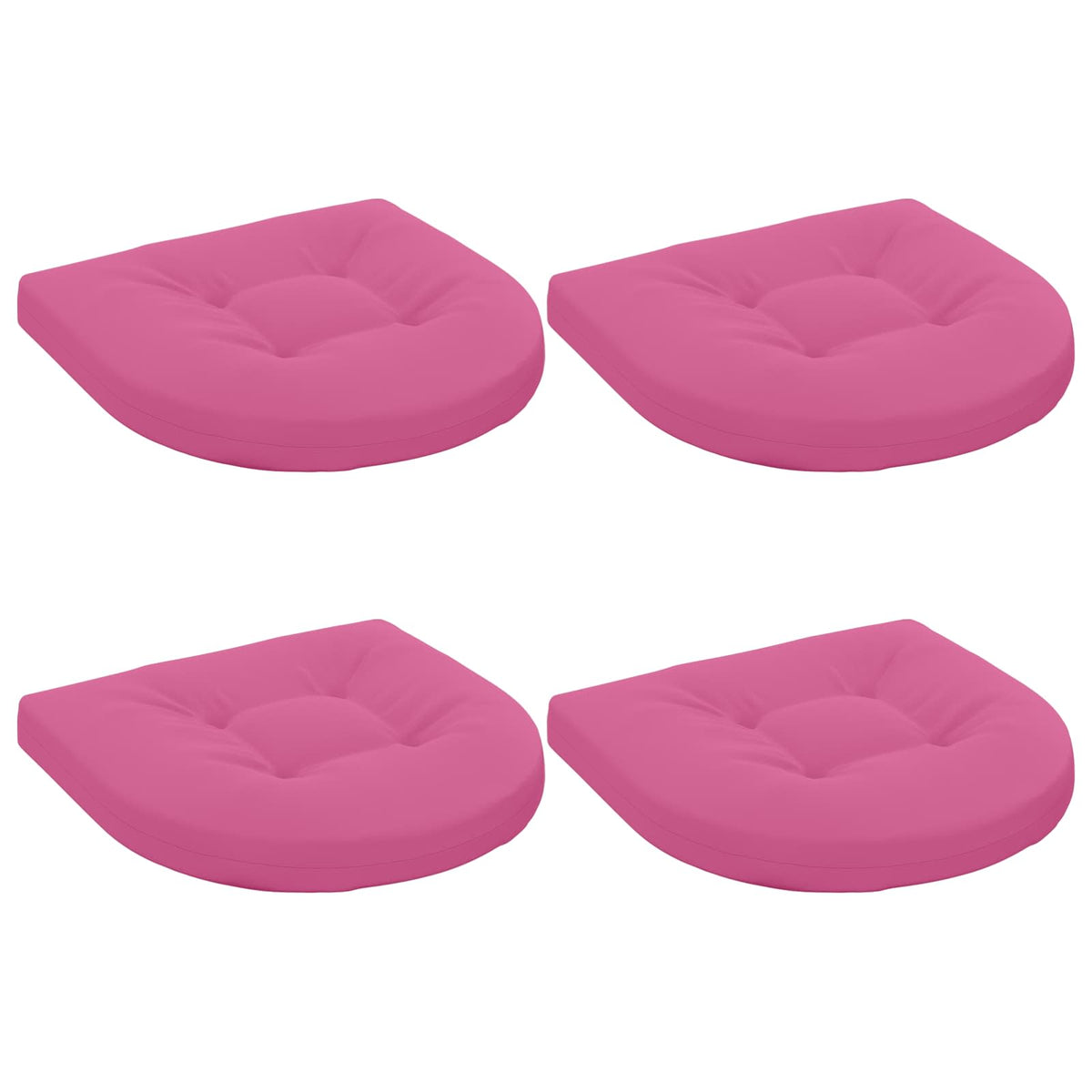 Vidaxl 4-piece zitkussens 4 st 100% polyester roze 45 x 45 x 5 cm