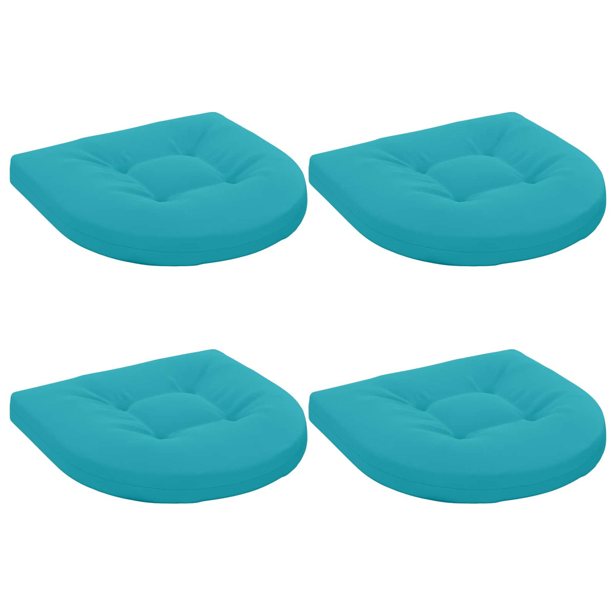 Vidaxl 4-piece zitkussens 4 st 100% polyester turquoise 45 x 45 x 5 cm