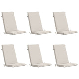 Vidaxl 6-delige hoog rug bhair kussens gemert 6 pcs 100% polyester wit