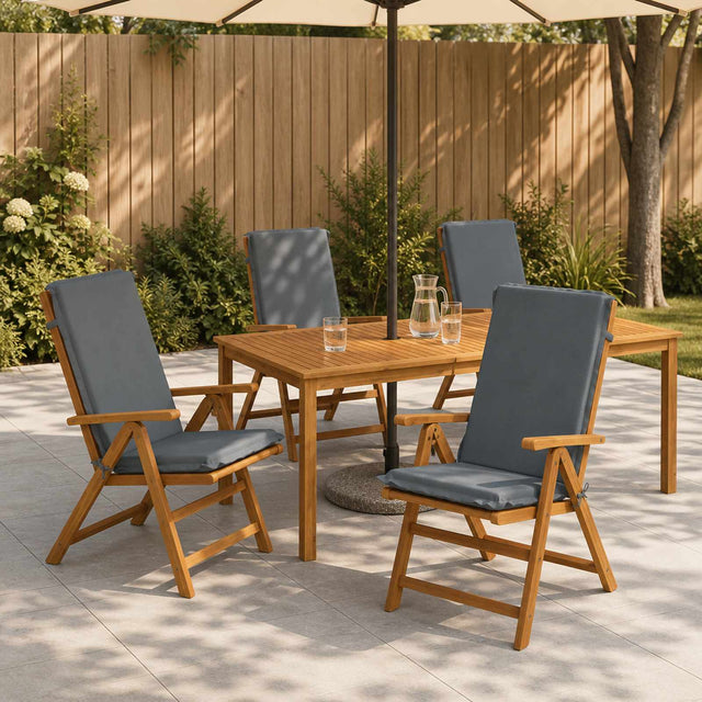 Vidaxl 4-delige hoog rug bhair kussens gemert 4 pcs 100% polyester