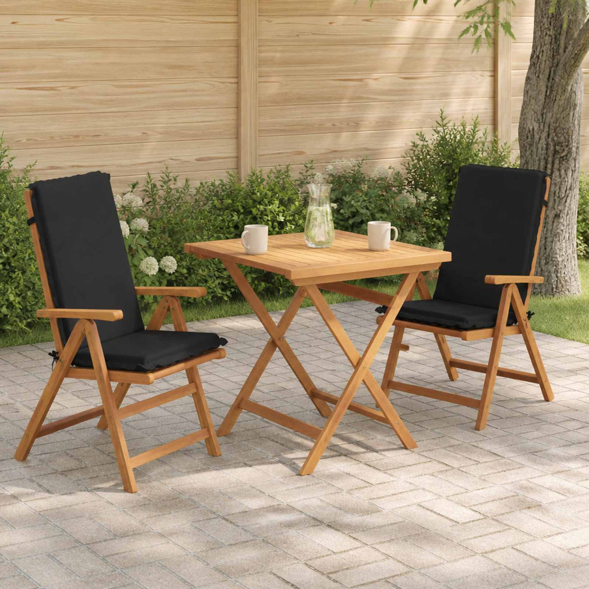 Vidaxl 2-delige hoog rug bhair kussens gemert 2 pcs 100% polyester
