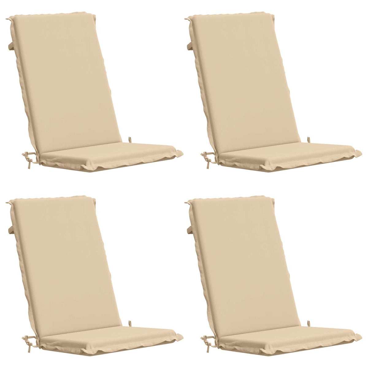 Vidaxl 4-delige hoog rug bhair kussens gemert 4 pcs 100% polyester