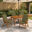 Vidaxl 4-delige hoog rug bhair kussens gemert 100% polyester