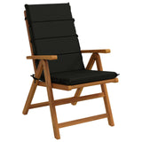 Vidaxl 6-delige hoog rug bhair kussens gemert 100% polyester zwart