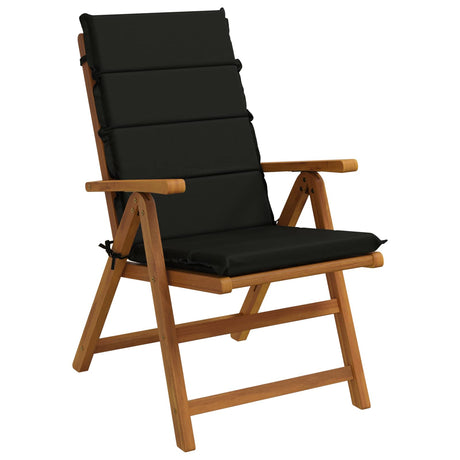 Vidaxl kussen voor stoel met hoge rug gemert 6 st 100% polyester zwart