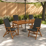 Vidaxl 4-delige hoog rug bhair kussens gemert 100% polyester antraciet