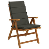 Vidaxl 4-delige hoog rug bhair kussens gemert 100% polyester antraciet