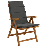 Vidaxl 4-delige hoog rug bhair kussens gemert 100% polyester antraciet