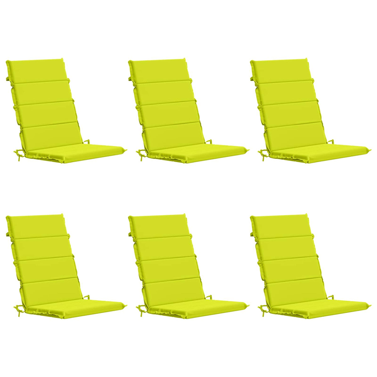Vidaxl 6-delige hoog rug bhair kussens gemert 100% polyester