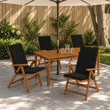 Vidaxl 6-delige hoog rug bhair kussens gemert 100% polyester zwart