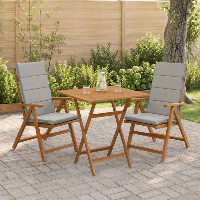 Vidaxl 2-delige hoog rug bhair kussens gemert 100% polyester grijs