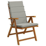 Vidaxl 4-delige hoog rug bhair kussens gemert 100% polyester grijs