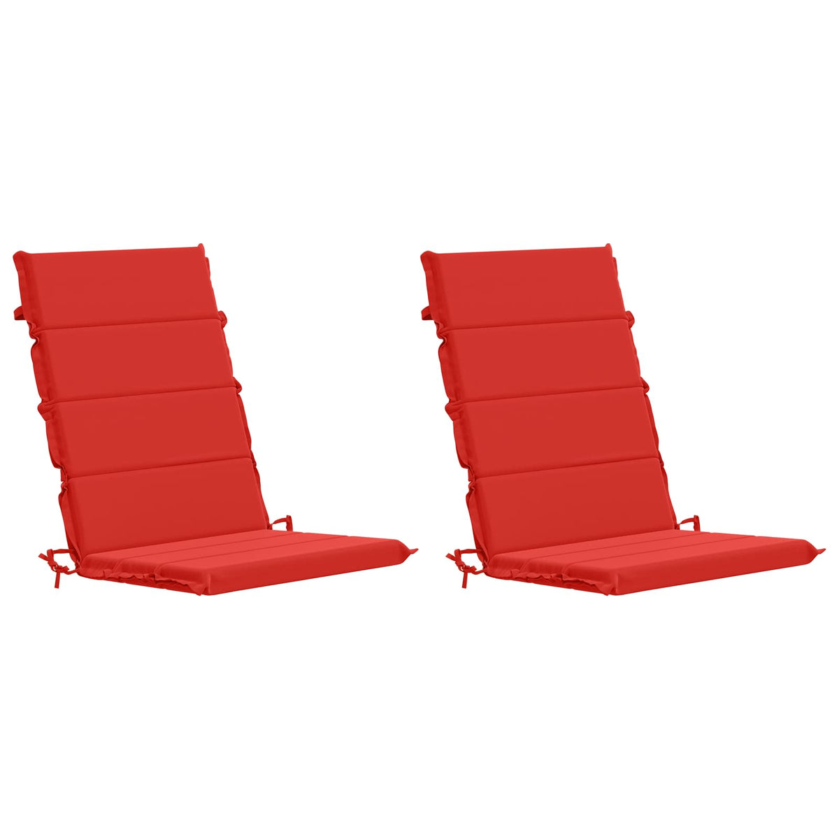 Vidaxl 2-delige hoog rug bhair kussens gemert 100% polyester rood
