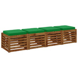 Vidaxl 4-piece zitkussens vught 4 pcs 100% polyester groen