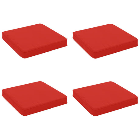Vidaxl 4-piece zitkussens vught 4 pcs 100% polyester rood