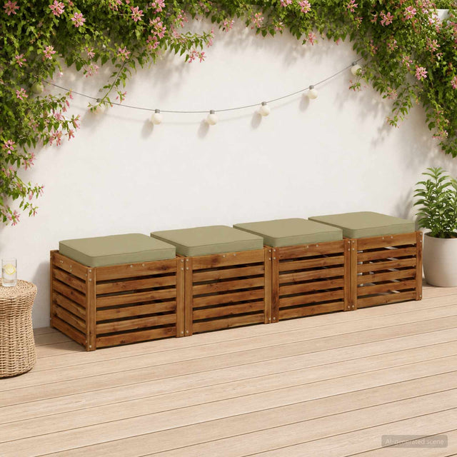 Vidaxl 4-piece zitkussens vught 4 pcs 100% polyester lichtgroen
