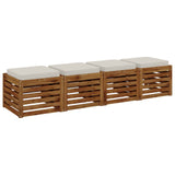 Vidaxl 4-piece zitkussens vught 4 pcs 100% polyester wit